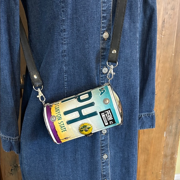 Handbags - VINTAGE Arizona License Plate Crossbody Bag